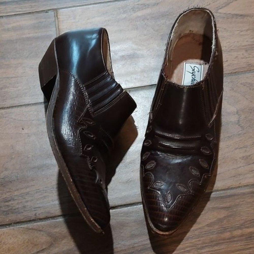 Seychelles 7.5 leather brown pointed booties